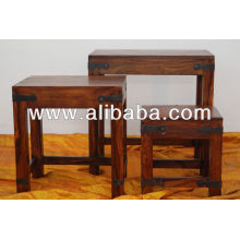 Sheesham madera nido de mesa